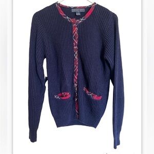 Herman Geist Navy Blue Cardigan